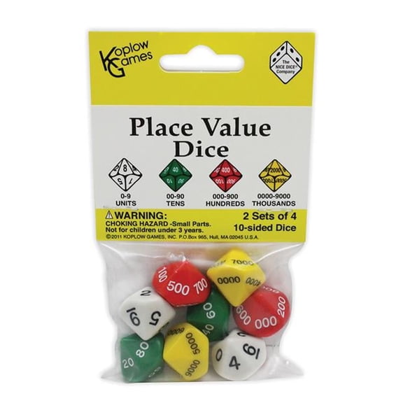 Place Value Dice - Set of 6