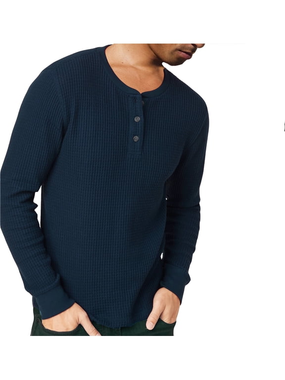 Place and Street Henley Thermal Shirt for Men