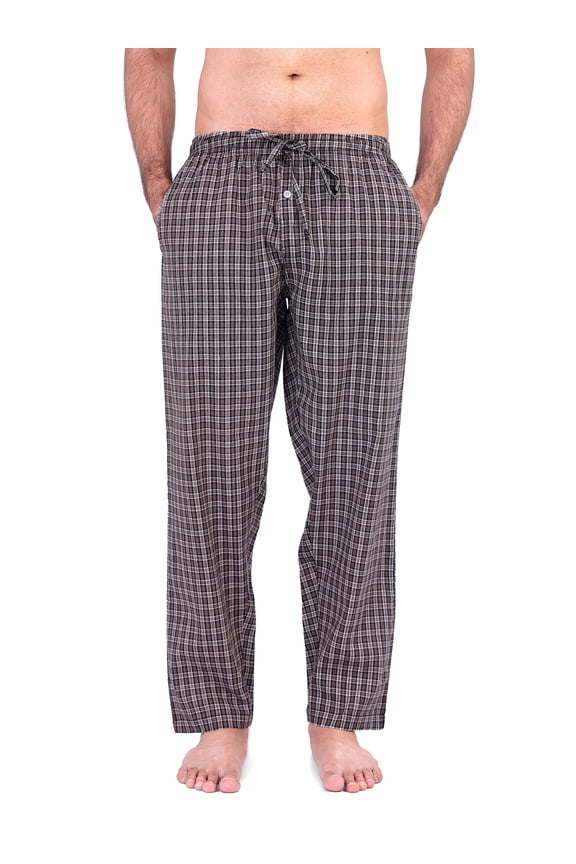 Place and Street Pajama PJ Pants for Men - 100% Cotton Lightweight Woven Lounge Sleepwear