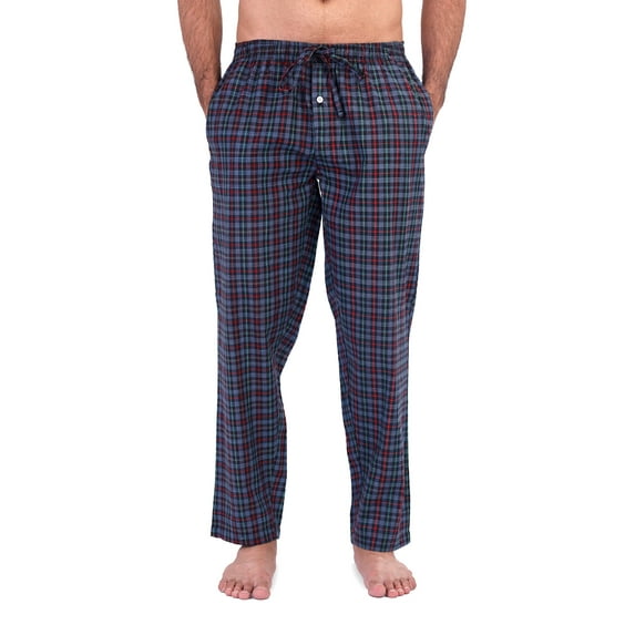 Place and Street Pajama PJ Pants for Men - 100% Cotton Lightweight Woven Lounge Sleepwear