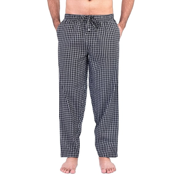 Place and Street Pajama PJ Pants for Men - 100% Cotton Lightweight Woven Lounge Sleepwear