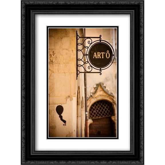 Place de Change 2x Matted 18x24 Black Ornate Framed Art Print by Berzel, Erin