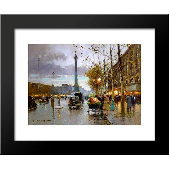 Place de la Bastille 20x24 Framed Art Print by Edouard Cortes