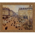 thumbnail image 1 of Place du Theatre Francais, Afternoon Sun in Winter 34x28 Large Gold Ornate Wood Framed Canvas Art by Camille Pissarro, 1 of 2