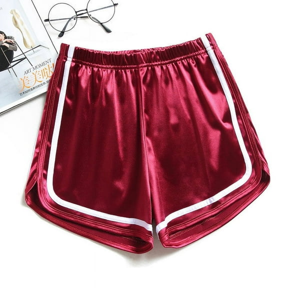 Placed Recently by Me,Women's Shorts for Summer Fashion Versatile Smooth Elastic Sports Shorts, Limited Time Under 10 Dollars