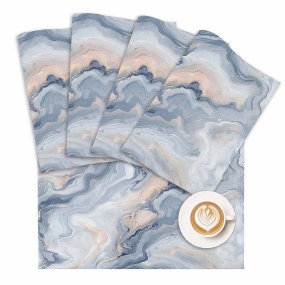 Placemat Abstract Pink Gray Marble Texture Placemats for Dining Table Modern Art Washable Table Mats for Party Kitchen Dining Decoration