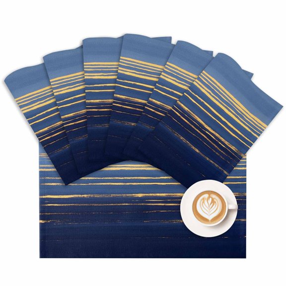 Placemat Abstract Style Placemats for Dining Table Golden Sunrise Washable Table Mats for Party Kitchen Dining Decoration