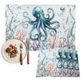thumbnail image 1 of Placemat Blue Octopus Placemats for Dining Table Ocean Fish Coral Seagrass Washable Table Mats for Party Kitchen Dining Decoration, 1 of 7