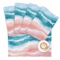 thumbnail image 1 of Placemat Blue Pink Beach Placemats for Dining Table Ombre Abstract Modern Art Washable Table Mats for Party Kitchen Dining Decoration, 1 of 7