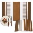 thumbnail image 1 of Placemat Bohemian Brown Stripe Placemats for Dining Table Boho Style Washable Table Mats for Party Kitchen Dining Decoration, 1 of 7