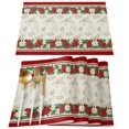thumbnail image 1 of Placemat Christmas Snowflake Gradient Set of 4/6pcs Kitchen Coffee Accessories Coasters Home Dining Table r Linen Mats, 1 of 7