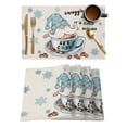 thumbnail image 1 of Placemat Coffee Dwarf Snowflake Winter Coffee Dining Table Tableware Mats Kitchen Dish Mat Pad 4/6pcs Table Mat Home ration, 1 of 7