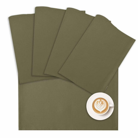 Placemat Dark Green Placemats for Dining Table Simple Solid Color Washable Table Mats for Party Kitchen Dining Decoration