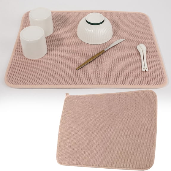 Placemat Fiber Absorbent Fast Drying Place Mat Drain Dry Pad Pot Cup Butterfly Dry Mat,Beige Kitchen Placemat