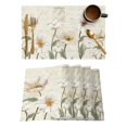 thumbnail image 1 of Placemat Flower Retro Plant Pastoral Style for Dining Table Tableware Mats Kitchen Dish Mat Pad 4/6pcs Table Mat Home ration, 1 of 7