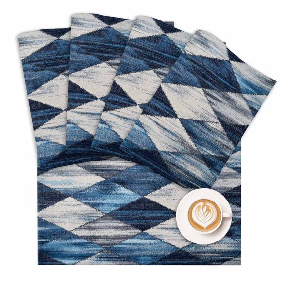 Placemat Geometric Art Placemats for Dining Table Impressionist Style Washable Table Mats for Party Kitchen Dining Decoration