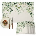 thumbnail image 1 of Placemat Green Eucalyptus Leaf Placemats for Dining Table Linen Sole Washable Table Mats for Party Kitchen Dining Decoration, 1 of 7