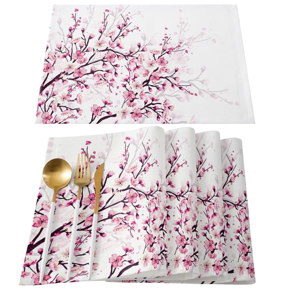 Placemat Japanese Style Sakura Kitchen Placemat Home Decoration Dining Table Mats Coffee Coaster Mat