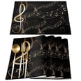thumbnail image 1 of Placemat Music Musical Note Colorful Kitchen Placemat Christmas Coffee Dining Table Mats Coaster Pad, 1 of 5