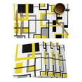 thumbnail image 1 of Placemat Nordic Medieval Geometric Abstract Yellow Dining Tableware Mats Kitchen Dish Mat Pad 4/6pcs Table Mat Home ration, 1 of 7