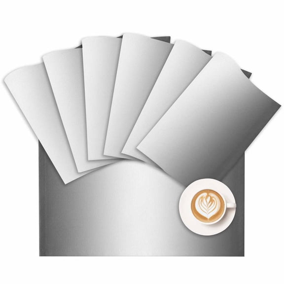 Placemat Ombre White Grey Placemats for Dining Table Gradient Color Washable Table Mats for Party Kitchen Dining Decoration