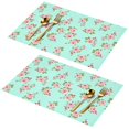 thumbnail image 1 of Placemat, Pioneer Flower Floral Print Pattern Place Mats Table Mat Set Of 2, PVC Washable Placemats for Party Kitchen Dining Decoration, 18x12 Inch, Fade Resistant, 1 of 6