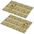 thumbnail image 1 of Placemat, Pioneer Flower Floral Print Pattern Place Mats Table Mat Set Of 2, PVC Washable Placemats for Party Kitchen Dining Decoration, 18x12 Inch, Fade Resistant, 1 of 6
