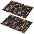thumbnail image 1 of Placemat, Pioneer Flower Floral Print Pattern Place Mats Table Mat Set Of 2, PVC Washable Placemats for Party Kitchen Dining Decoration, 18x12 Inch, Fade Resistant, 1 of 6