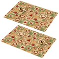 thumbnail image 1 of Placemat, Pioneer Flower Floral Print Pattern Place Mats Table Mat Set Of 2, PVC Washable Placemats for Party Kitchen Dining Decoration, 18x12 Inch, Fade Resistant, 1 of 6