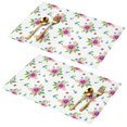 thumbnail image 1 of Placemat, Pioneer Flower Floral Print Pattern Place Mats Table Mat Set Of 2, PVC Washable Placemats for Party Kitchen Dining Decoration, 18x12 Inch, Fade Resistant, 1 of 6