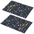 thumbnail image 1 of Placemat, Pioneer Flower Floral Print Pattern Place Mats Table Mat Set Of 2, PVC Washable Placemats for Party Kitchen Dining Decoration, 18x12 Inch, Fade Resistant, 1 of 6