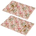 thumbnail image 1 of Placemat, Pioneer Flower Floral Print Pattern Place Mats Table Mat Set Of 2, PVC Washable Placemats for Party Kitchen Dining Decoration, 18x12 Inch, Fade Resistant, 1 of 6