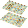 thumbnail image 1 of Placemat, Pioneer Flower Floral Print Pattern Place Mats Table Mat Set Of 2, PVC Washable Placemats for Party Kitchen Dining Decoration, 18x12 Inch, Fade Resistant, 1 of 6