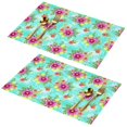 thumbnail image 1 of Placemat, Pioneer Flower Floral Print Pattern Place Mats Table Mat Set Of 2, PVC Washable Placemats for Party Kitchen Dining Decoration, 18x12 Inch, Fade Resistant, 1 of 6