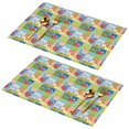 thumbnail image 1 of Placemat, Pioneer Flower Floral Print Pattern Place Mats Table Mat Set Of 2, PVC Washable Placemats for Party Kitchen Dining Decoration, 18x12 Inch, Fade Resistant, 1 of 6