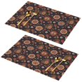 thumbnail image 1 of Placemat, Pioneer Flower Floral Print Pattern Place Mats Table Mat Set Of 2, PVC Washable Placemats for Party Kitchen Dining Decoration, 18x12 Inch, Fade Resistant, 1 of 6