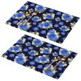 thumbnail image 1 of Placemat, Pioneer Flower Floral Print Pattern Place Mats Table Mat Set Of 2, PVC Washable Placemats for Party Kitchen Dining Decoration, 18x12 Inch, Fade Resistant, 1 of 6