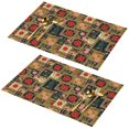 thumbnail image 1 of Placemat, Pioneer Flower Floral Print Pattern Place Mats Table Mat Set Of 2, PVC Washable Placemats for Party Kitchen Dining Decoration, 18x12 Inch, Fade Resistant, 1 of 6