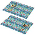 thumbnail image 1 of Placemat, Pioneer Flower Floral Print Pattern Place Mats Table Mat Set Of 2, PVC Washable Placemats for Party Kitchen Dining Decoration, 18x12 Inch, Fade Resistant, 1 of 6