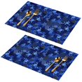 thumbnail image 1 of Placemat, Pioneer Flower Floral Print Pattern Place Mats Table Mat Set Of 2, PVC Washable Placemats for Party Kitchen Dining Decoration, 18x12 Inch, Fade Resistant, 1 of 6