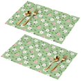 thumbnail image 1 of Placemat, Pioneer Flower Floral Print Pattern Place Mats Table Mat Set Of 2, PVC Washable Placemats for Party Kitchen Dining Decoration, 18x12 Inch, Fade Resistant, 1 of 6