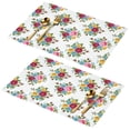 thumbnail image 1 of Placemat, Pioneer Flower Floral Print Pattern Place Mats Table Mat Set Of 2, PVC Washable Placemats for Party Kitchen Dining Decoration, 18x12 Inch, Fade Resistant, 1 of 6