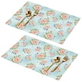 thumbnail image 1 of Placemat, Pioneer Flower Floral Print Pattern Place Mats Table Mat Set Of 2, PVC Washable Placemats for Party Kitchen Dining Decoration, 18x12 Inch, Fade Resistant, 1 of 6