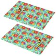thumbnail image 1 of Placemat, Pioneer Flower Floral Print Pattern Place Mats Table Mat Set Of 2, PVC Washable Placemats for Party Kitchen Dining Decoration, 18x12 Inch, Fade Resistant, 1 of 6