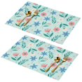 thumbnail image 1 of Placemat, Pioneer Flower Floral Print Pattern Place Mats Table Mat Set Of 2, PVC Washable Placemats for Party Kitchen Dining Decoration, 18x12 Inch, Fade Resistant, 1 of 6