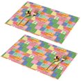 thumbnail image 1 of Placemat, Pioneer Flower Floral Print Pattern Place Mats Table Mat Set Of 2, PVC Washable Placemats for Party Kitchen Dining Decoration, 18x12 Inch, Fade Resistant, 1 of 6