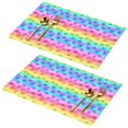 thumbnail image 1 of Placemat, Pioneer Flower Floral Print Pattern Place Mats Table Mat Set Of 2, PVC Washable Placemats for Party Kitchen Dining Decoration, 18x12 Inch, Fade Resistant, 1 of 6
