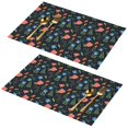 thumbnail image 1 of Placemat, Pioneer Flower Floral Print Pattern Place Mats Table Mat Set Of 2, PVC Washable Placemats for Party Kitchen Dining Decoration, 18x12 Inch, Fade Resistant, 1 of 6
