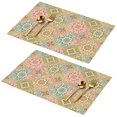 thumbnail image 1 of Placemat, Pioneer Flower Floral Print Pattern Place Mats Table Mat Set Of 2, PVC Washable Placemats for Party Kitchen Dining Decoration, 18x12 Inch, Fade Resistant, 1 of 6