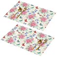 thumbnail image 1 of Placemat, Pioneer Flower Floral Print Pattern Place Mats Table Mat Set Of 2, PVC Washable Placemats for Party Kitchen Dining Decoration, 18x12 Inch, Fade Resistant, 1 of 6